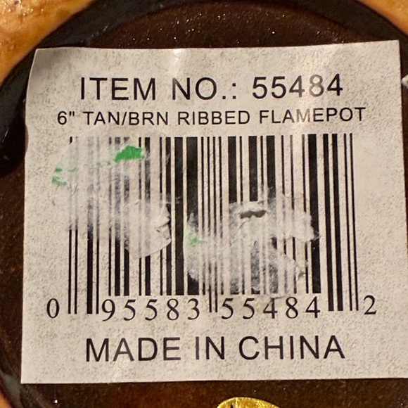 6" Ribbed Ceramic Flamepot - Picture 7 of 7